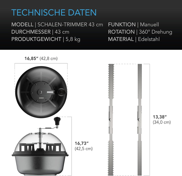 AC Infinity Bud Leaf Bowl Trimmer 40,6 cm, klare Sichtbarkeit Kuppel mit scharfen Edelstahlklingen,