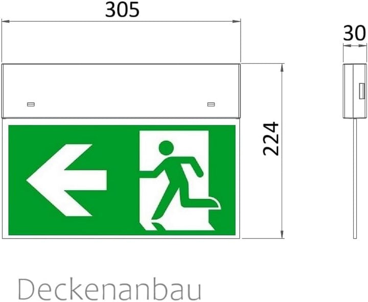 RR-NORD Notleuchte LED Notbeleuchtung Rettungszeichenleuchte Fluchtwegleuchte Notlicht