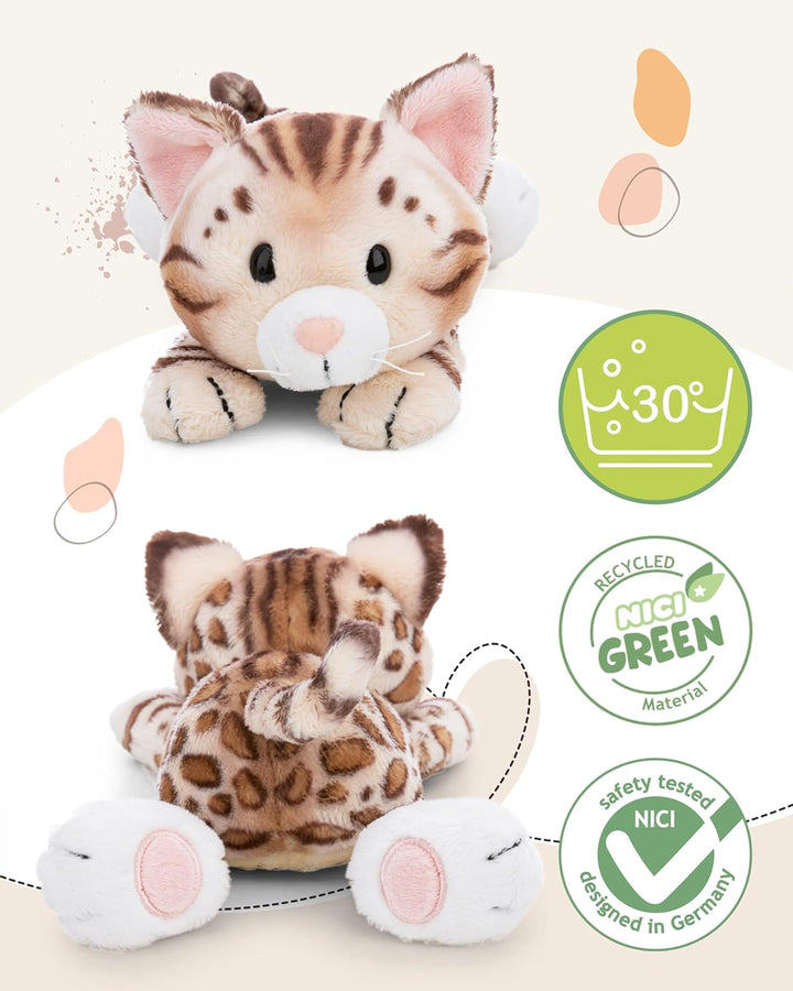 NICI Kuscheltier Katze Bengal 20cm - braun - Weiches Plüschtier – niedliches Stofftier zum Kuscheln