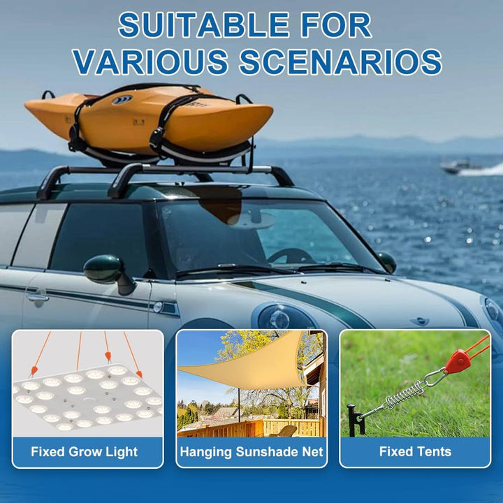 6 Stück Verstellbare Seilratsche Reflektierend Leichte Abspannseile Camping, 4M Abspannseile Mit Sei