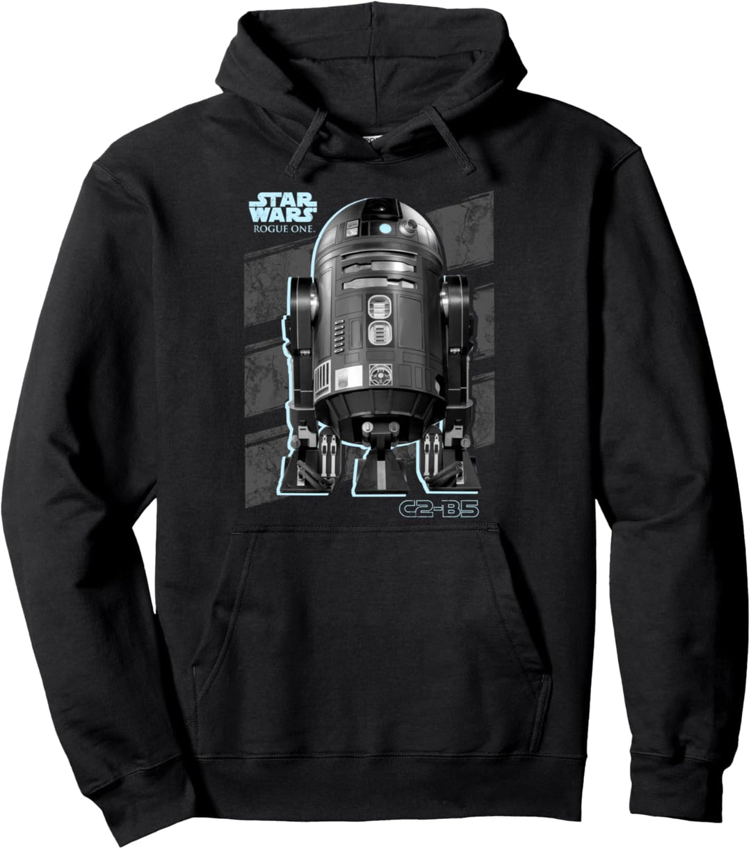 Star Wars Rouge On C2-B5 Striped Portrait Pullover Hoodie