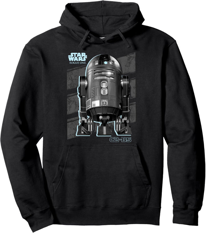 Star Wars Rouge On C2-B5 Striped Portrait Pullover Hoodie
