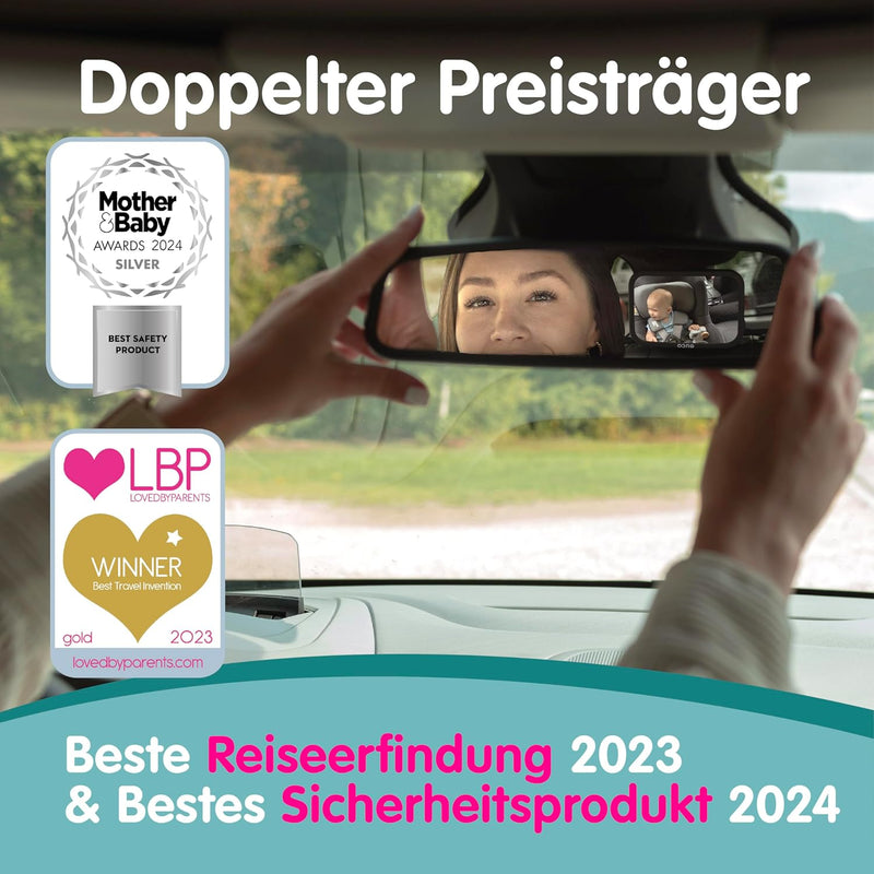 Onco 360° Baby Autospiegel - 2024 & 2023 Preisgekrönter Auto Spiegel für Baby Rücksitz, 100% Bruchsi