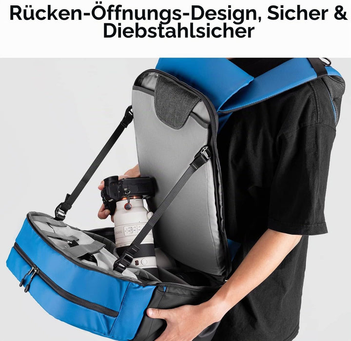K&amp;F CONCEPT Kamerarucksäcke 20L, Grosse Camera Backpack 15,6 Zoll Laptopfach, Spritzwassergeschutzt