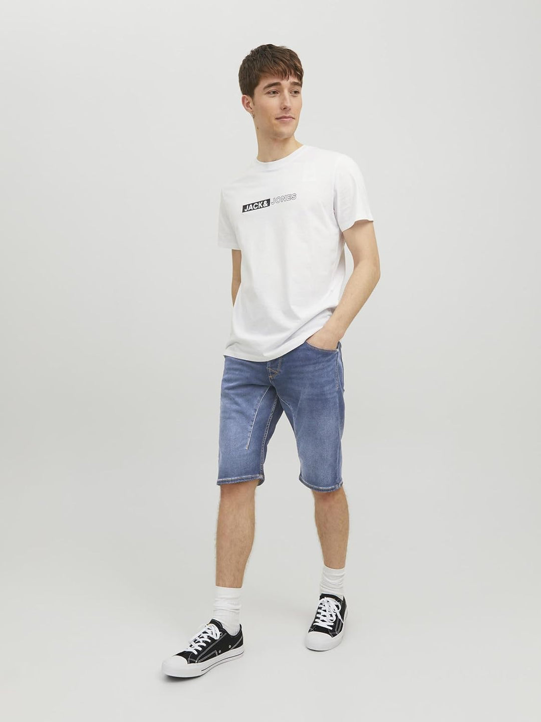 JACK & JONES Herren Shorts L Blue Denim, L Blue Denim