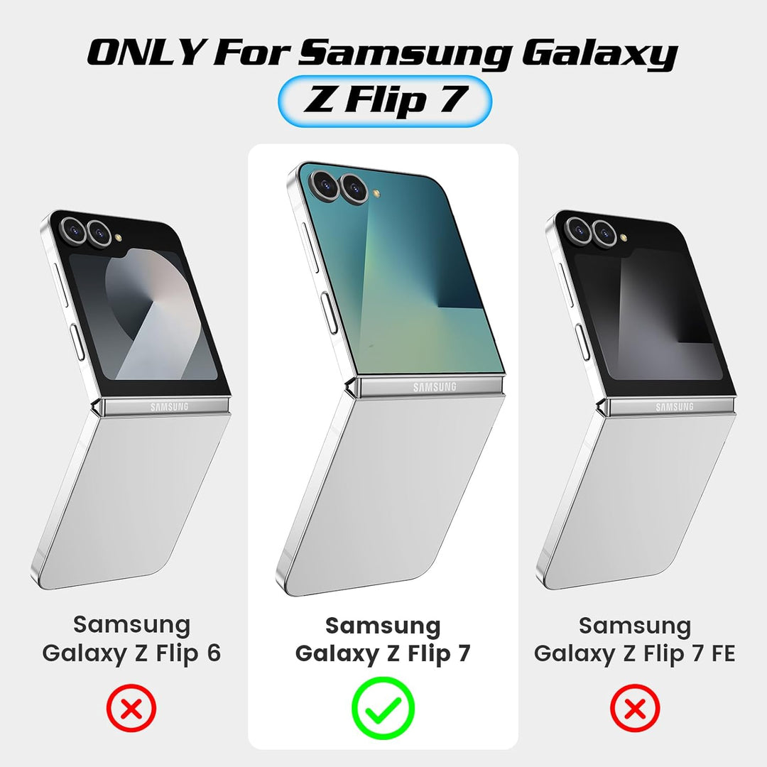 Doeshine für Samsung Galaxy Z Flip 7 Hülle [Not für Flip 7FE] mit Rotate Ständer & Kameraschutz, Gan
