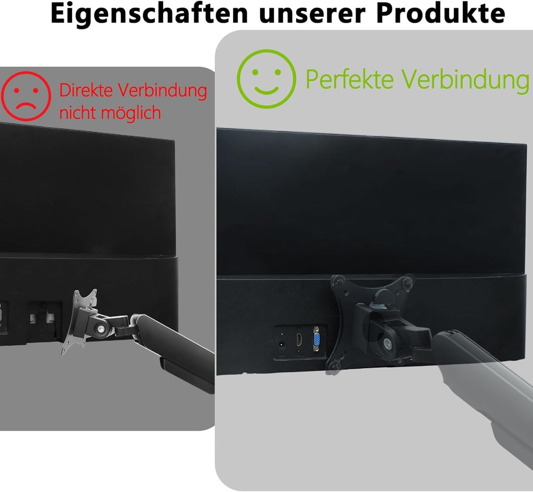 27M VESA-Halterungsadapter kompatibel mit HP Pavilion 22", 24", 27" Monitorarm/Halterung VESA-Bügela