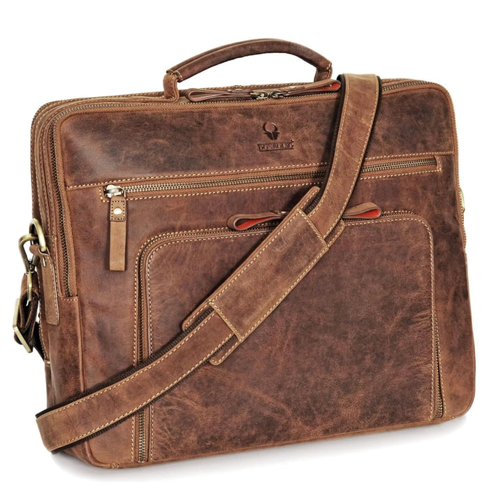 DONBOLSO Laptoptasche San Francisco I Leder Umhängetasche für Laptop I Aktentasche für Notebook in z