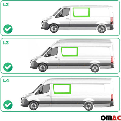 Seitenfenster kompatibel mit Mercedes Sprinter W906 2006-2018 Links Vorne Fenster L2 L3 L4 Sprinter