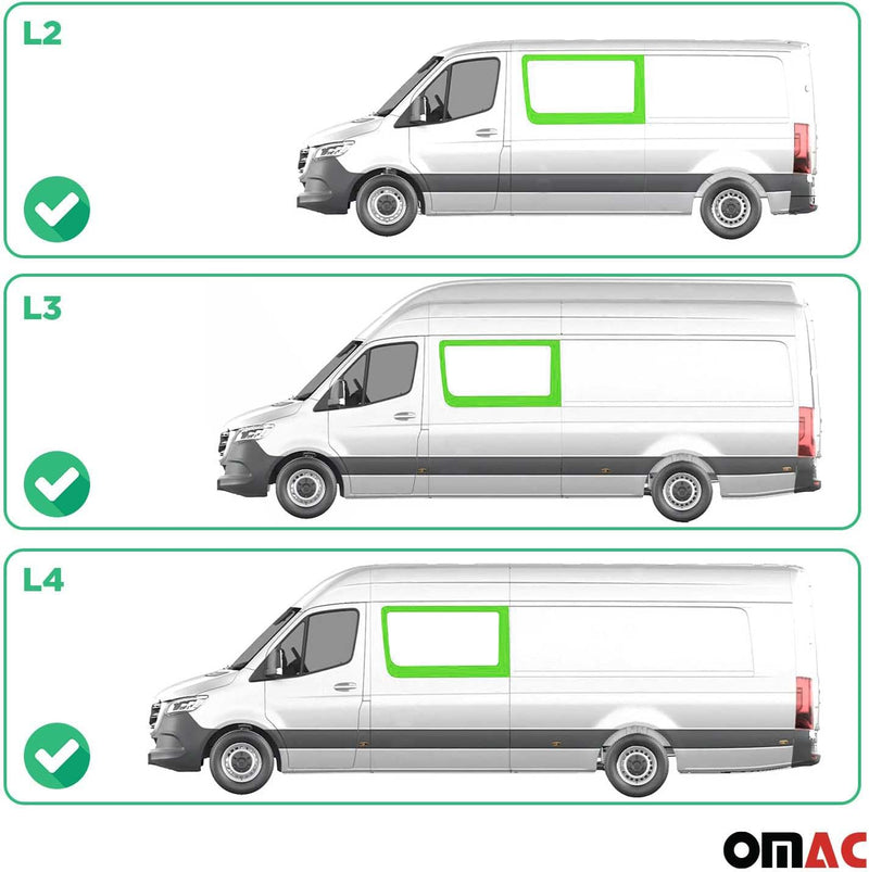 Seitenfenster kompatibel mit Mercedes Sprinter W906 2006-2018 Links Vorne Fenster L2 L3 L4 Sprinter