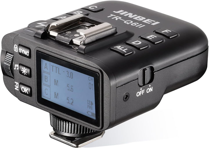 JINBEI TR-Q6II TTL Blitzauslöser, kabellos, universal, kompatibel mit Canon, Nikon, Sony (Auto-Kauf