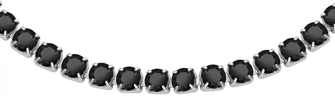 Sector No Limits TENNIS Herren Armband aus Stahl, Kristalle, Emaille - SANN46 Schwarz, Schwarz