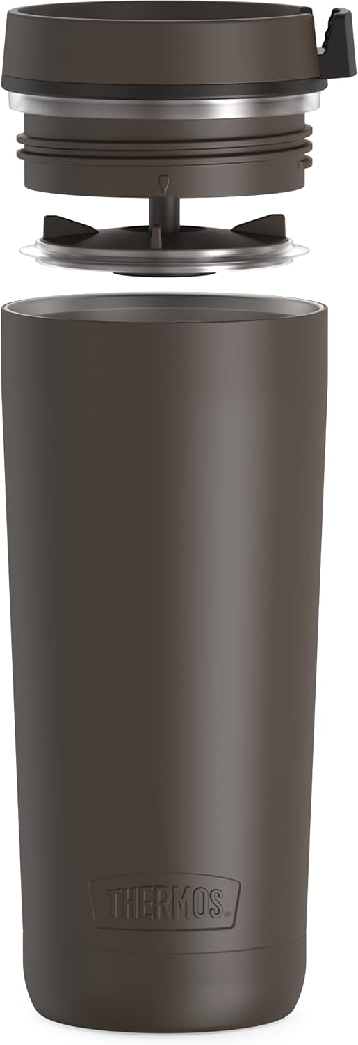 THERMOS Alta Series Edelstahl-Becher, 510 ml, Espresso-Schwarz 18 Ounce Espresso Schwarz, 18 Ounce E