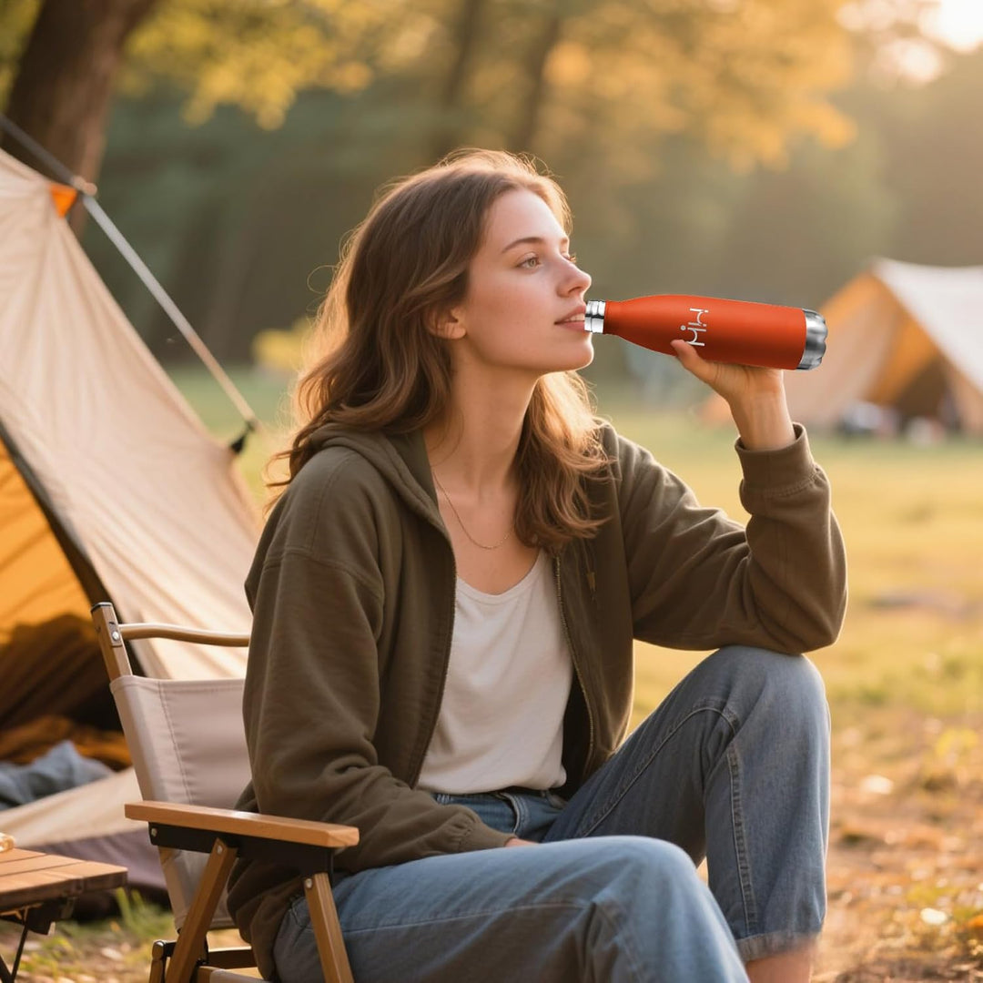 Trinkflasche Edelstahl, Trinkflasche 750ml, BPA-Freie, Isolierflasche Doppelwandig, Wasserflasche Au