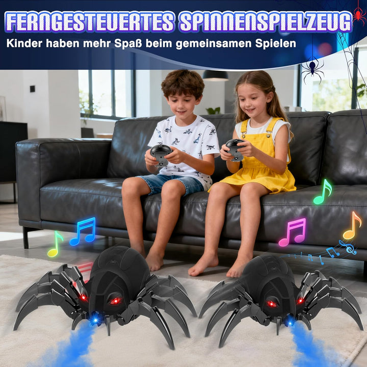 MOMOSTAR Ferngesteuerte Spinne Spielzeug Ab 6 Jahre Jungen Mädchen, Sprühfunktion, Leuchtenden Augen