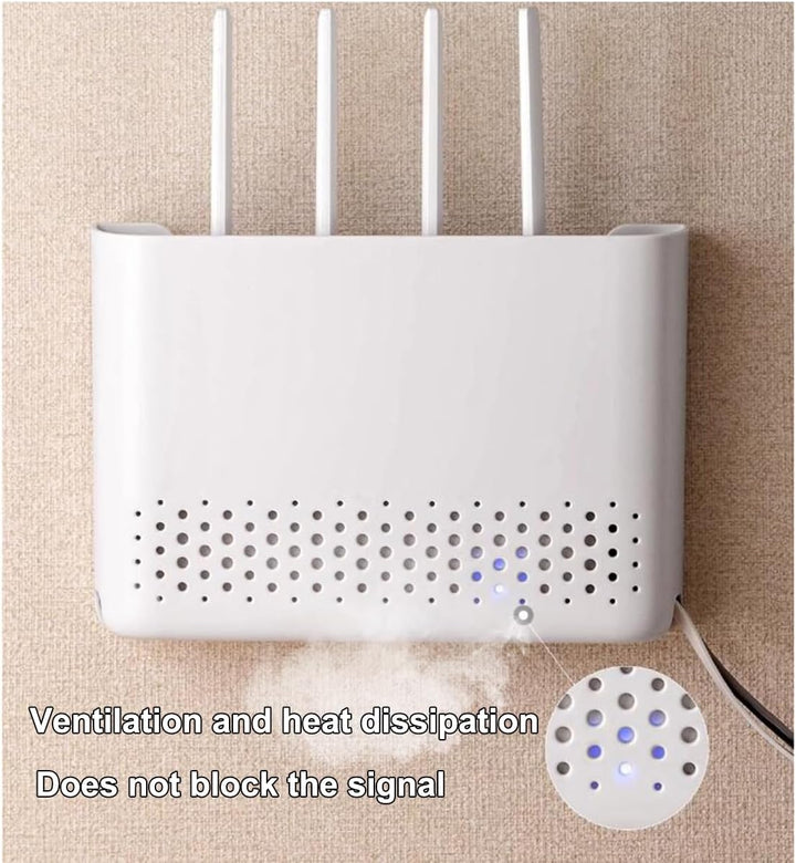 Router Box, Router Verstecken, WiFi Router Aufbewahrungsbox Regal Wand WLAN Wandbehänge TV Kabel Ver