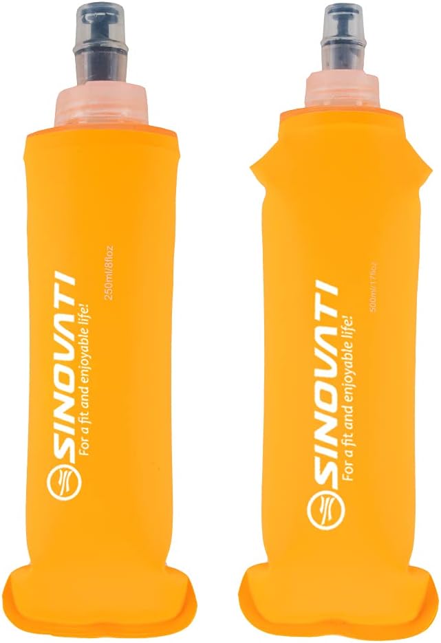 SINOVATI® TPU Faltbare Trinkflaschen, Soft Flask, Wasserflasche BPA-Frei Sportflasche für Trinkrucks