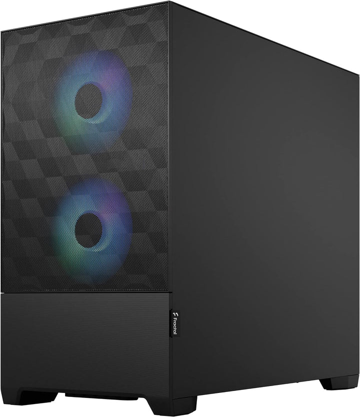 Fractal Design Pop Mini Air RGB Black - Tempered Glass Clear Tint - Honeycomb Mesh Front – TG Side P