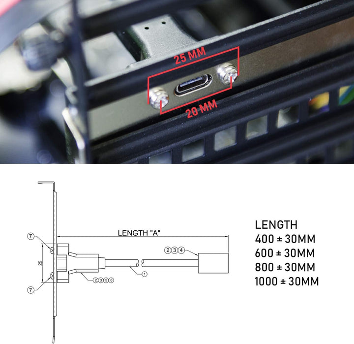 LINKUP - USB3.2 Gen2 2x2 20Gbps USB-C Typ Interne Panel Kabelmontage Motherboard Header Erweiterungs