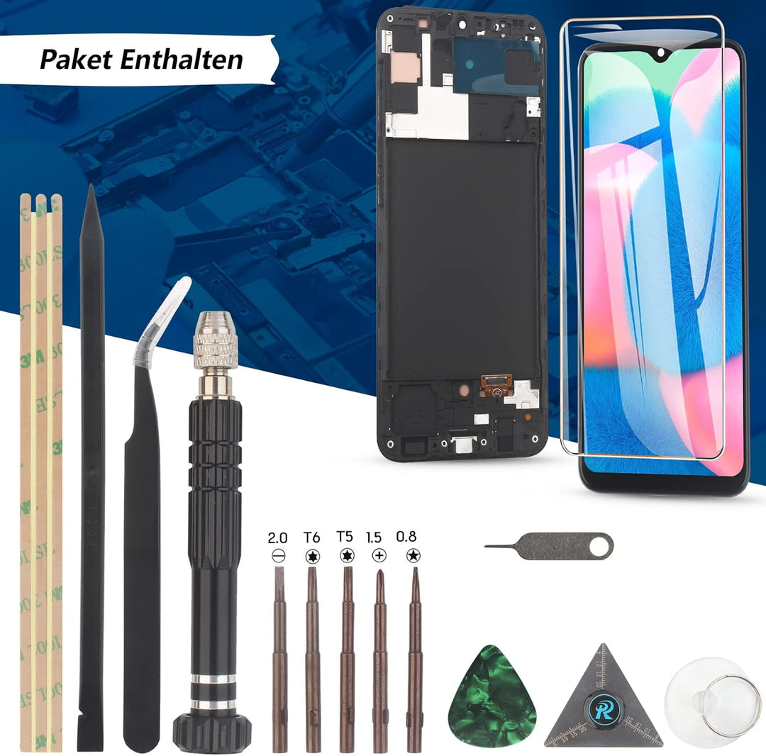 RongZy Ersatz Display Kompatibel für Samsung Galaxy A30S A307 Touchscreen Bildschirm Digitizer Glas