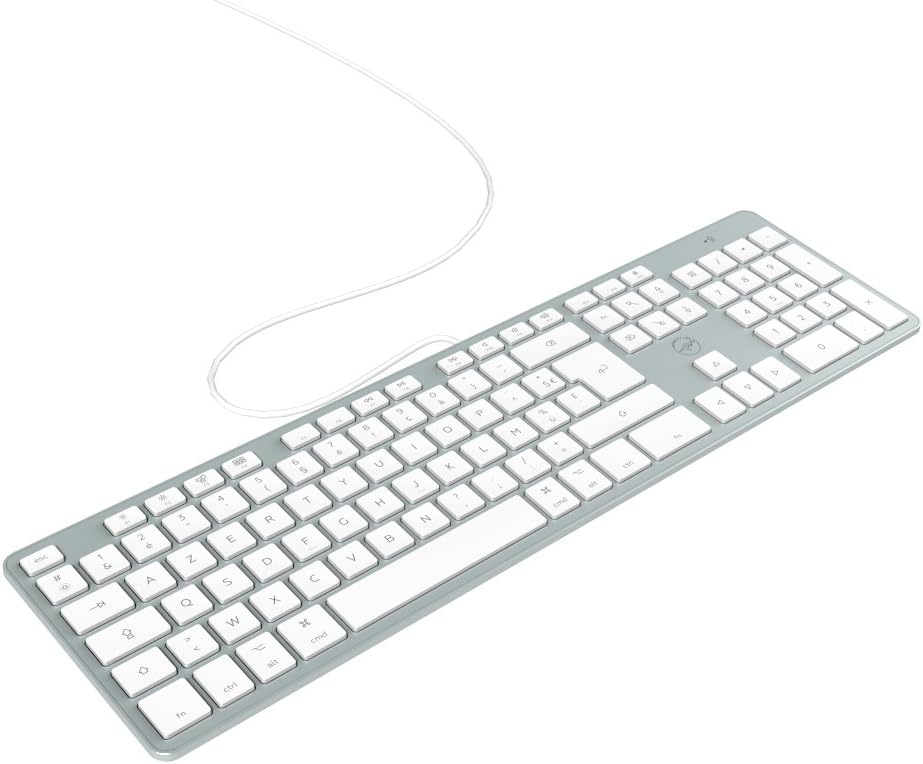 Mobility Lab Design Touch USB Mac Tastatur AZERTY Weiss- Tastaturen (Verkabelt, USB, AZERTY, Weiss)