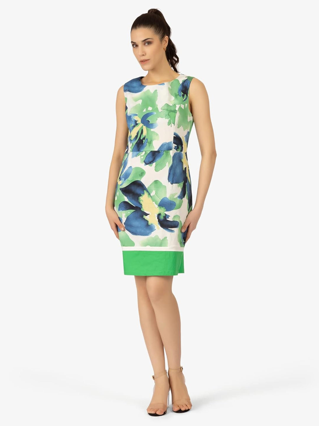 ApartFashion Damen Kleid Dress 36 Grün-multicolor, 36 Grün-multicolor