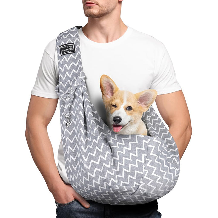 Hundetragetasche Welpen, Wendbarer Transporttasche für Hunde und andere Haustiere bis 7.5 kg Tragetu
