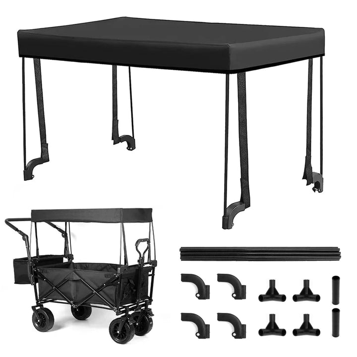 Bollerwagen Dach, Regenschutz für klappbare Handwagen, abnehmbare Markise, Staubdicht, Regendicht, S