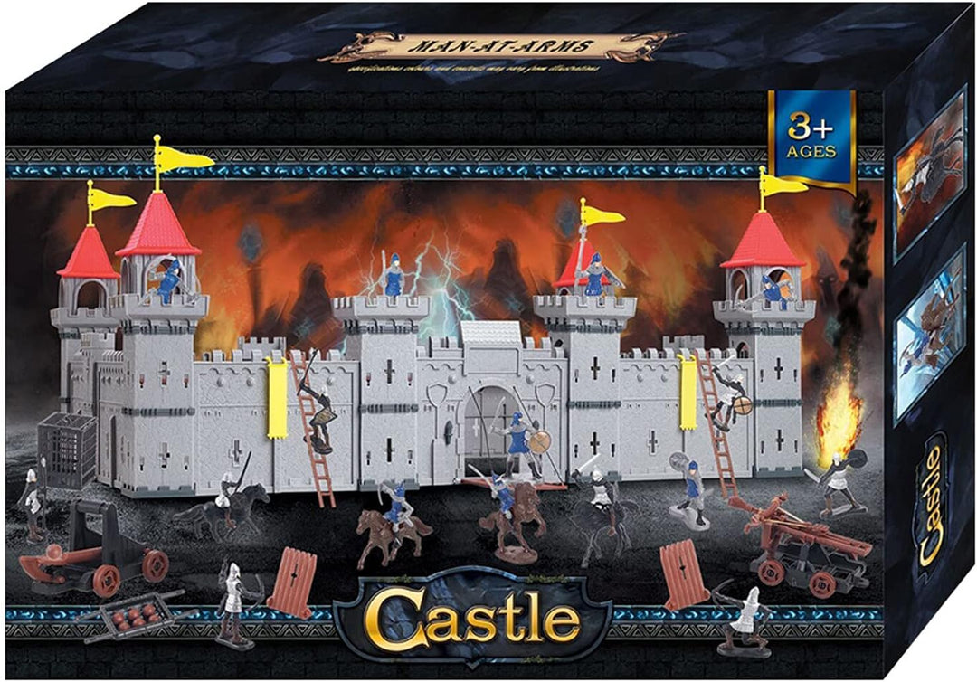 TikTakToo Coole, kleine Ritterburg mit Spielfiguren Königreich Burg Schloss DIY (mittel), mittel