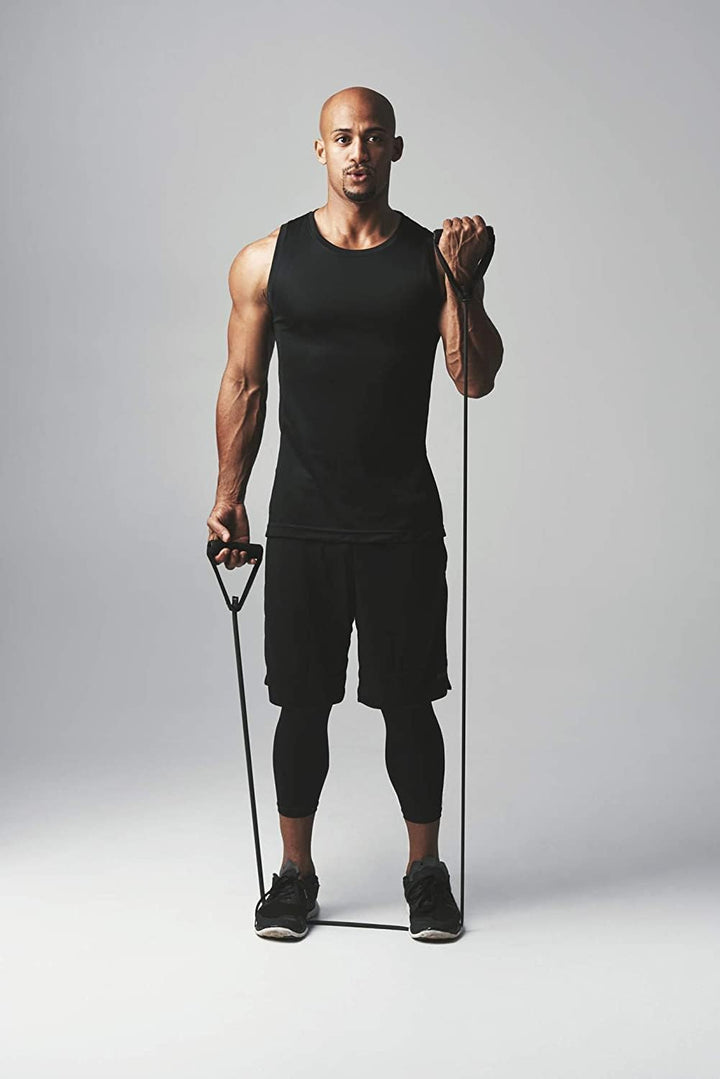 MSPORTS Tube Expander Premium 3er Set | Resistance Band mit Schaumstoffgriffen in 3 versch. Stärken