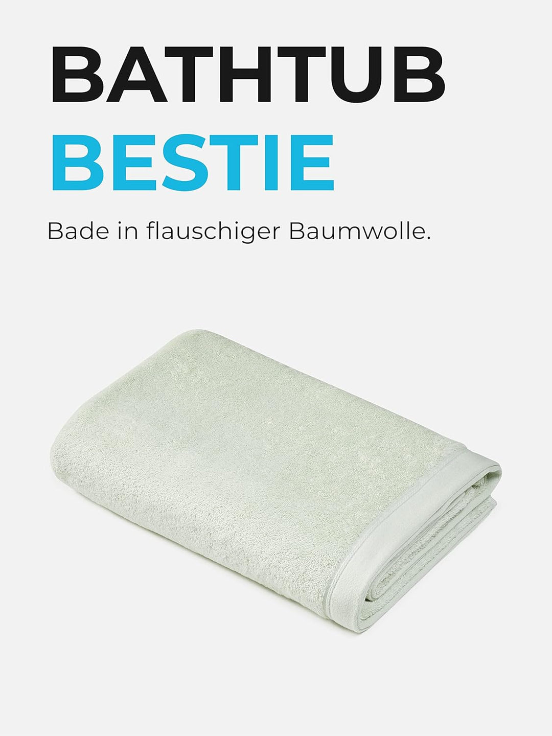 Sowel® Premium Badetuch 100x150 cm, Handtuch aus 100% Bio-Baumwolle, Hergestellt in Portugal, Mint 1