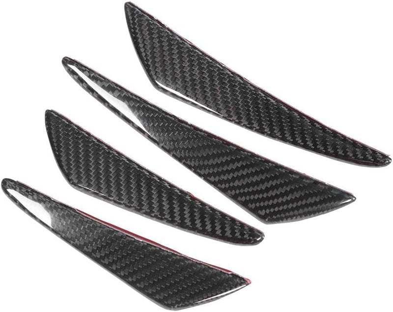 KIMISS Bumper Canards, 4 Teile/satz Universal Carbon Bumper Canards Lip Spoiler