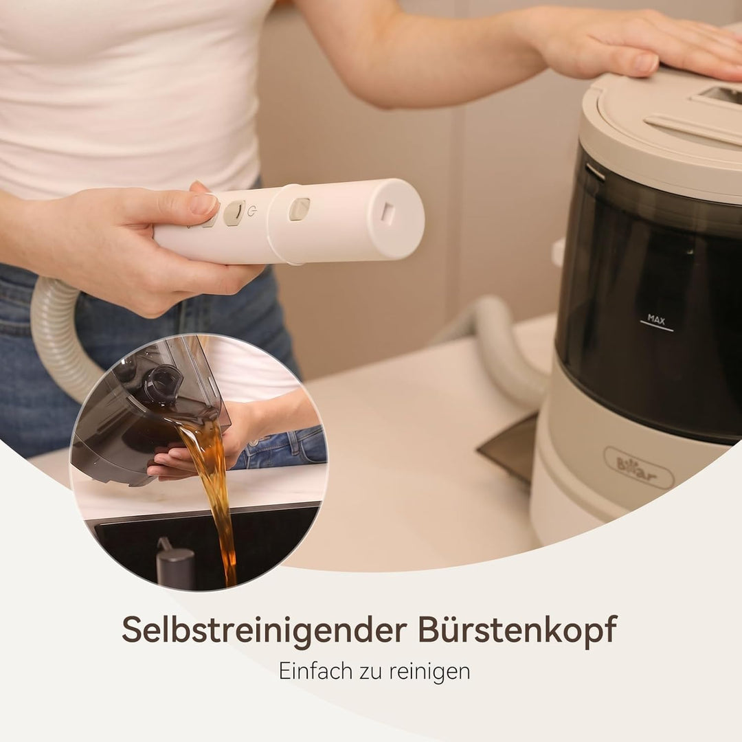 Bear SC 3 Nasssauger Polsterreiniger Gerät, Teppichreiniger Waschsauger Nass Trockensauger mit Dampf