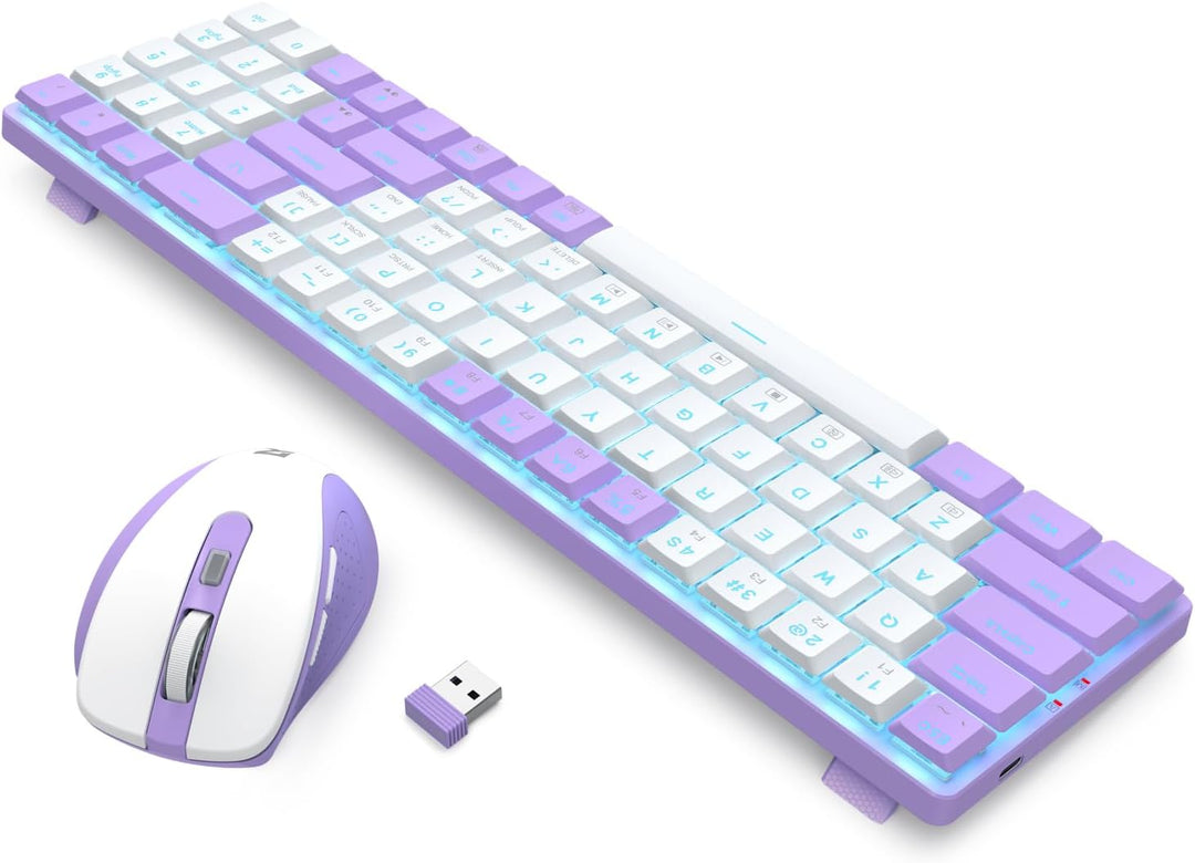 Redragon BS8773 Wireless Tastatur- und Maus-Combo, 78 Tasten, 2,4 GHz Low-Profile Mechanische Tastat