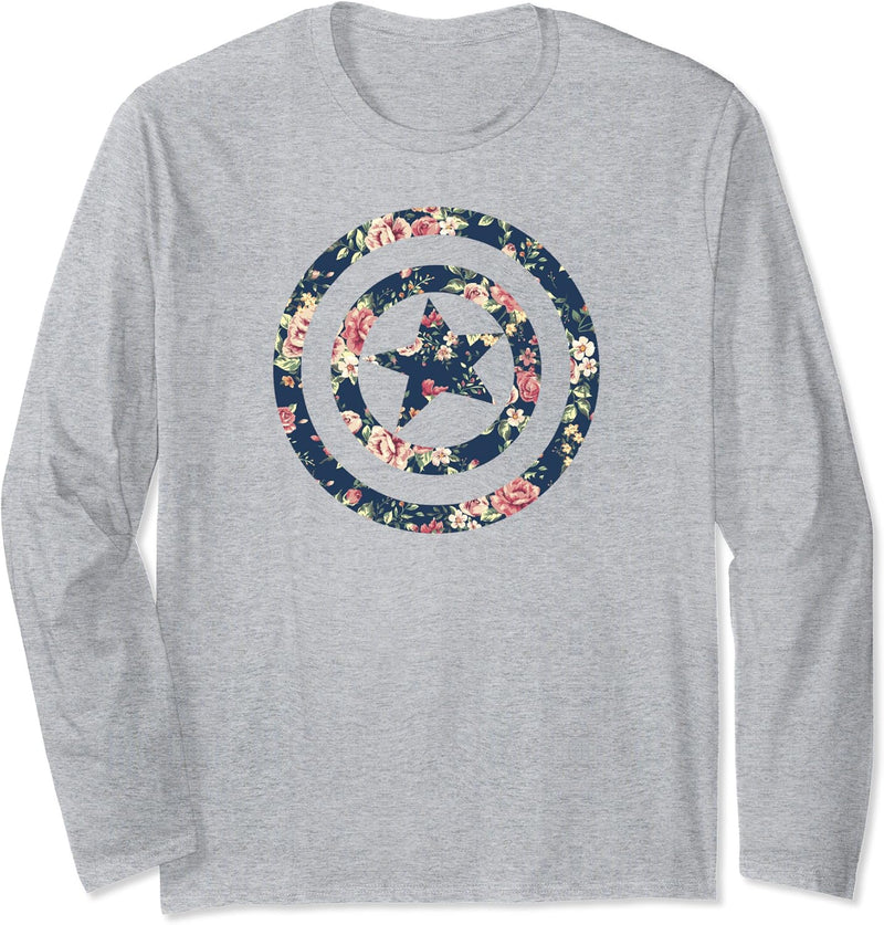 Marvel Captain America Floral Print Langarmshirt