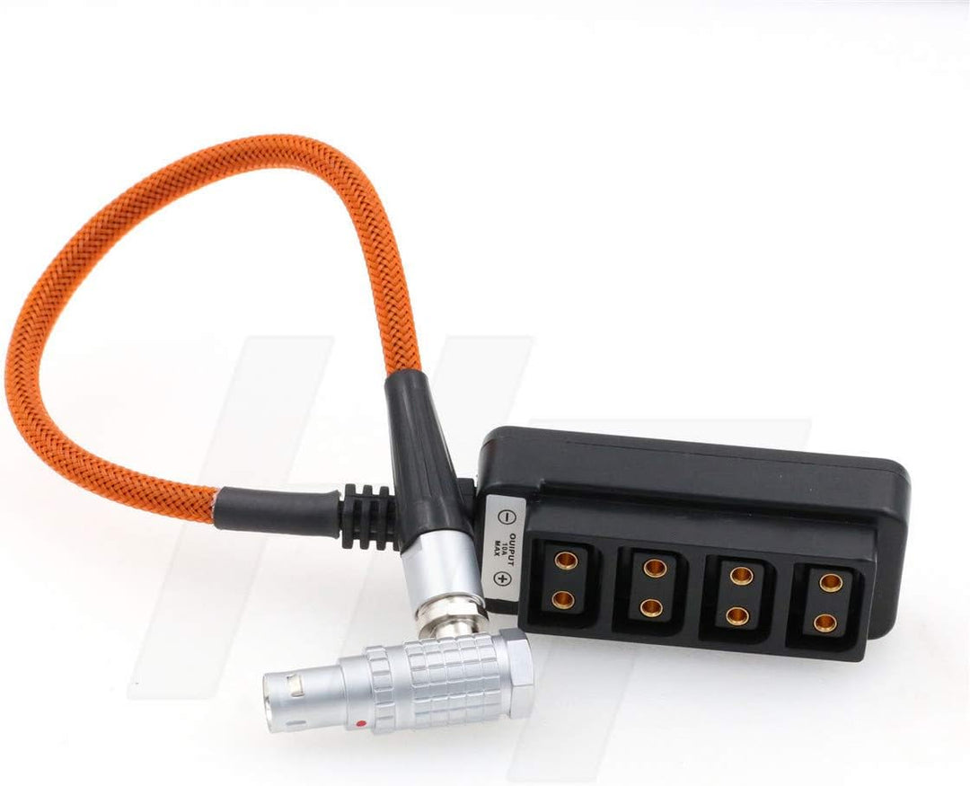 HangTon EXT 7 Pin zu D-Tap Power Splitter Adapter Box für ARRI Alexa Mini Kamera, 1 bis 4 geflochten