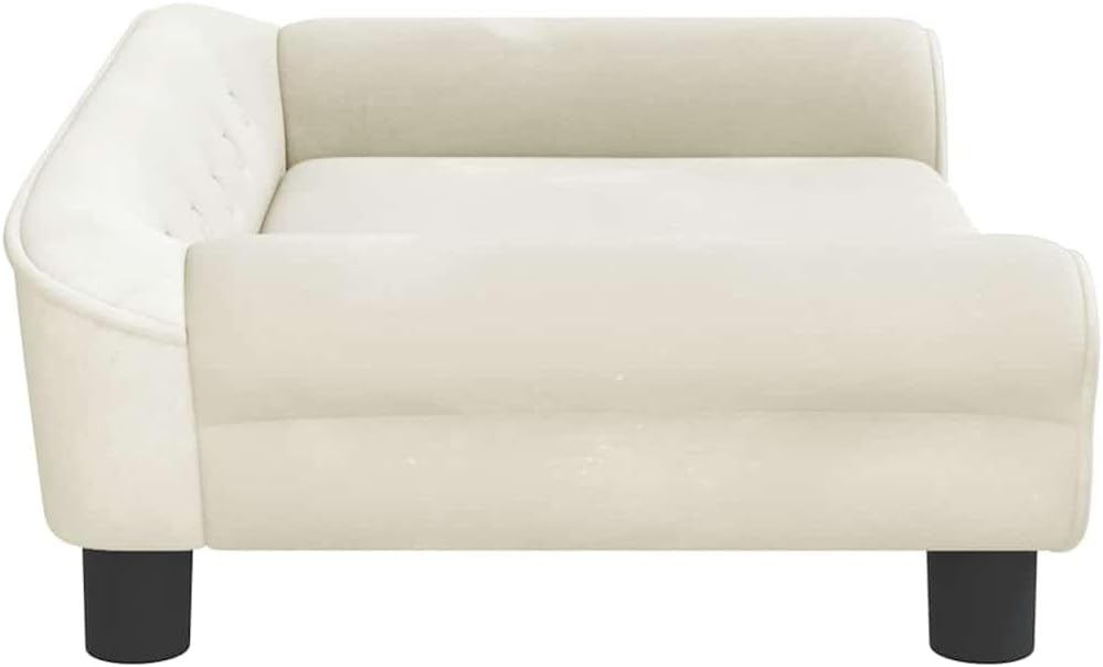 vidaXL Kindersofa Creme 70x45x26 cm Samt