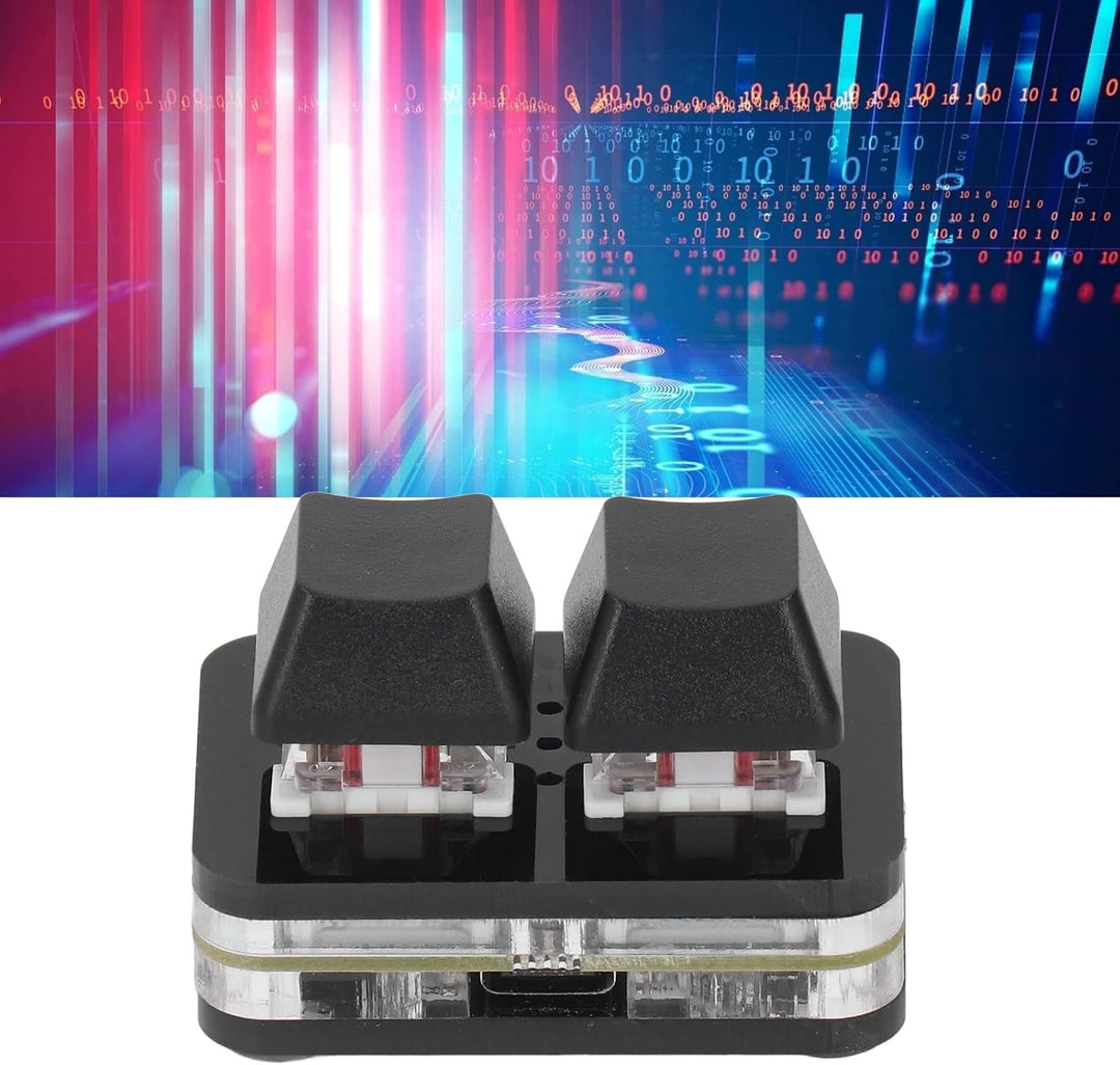 2 Tasten Tastatur für OSU, USB Gaming Tastatur mit Rotem Achsenschalter, Mechanische Mini Hotswap Ta