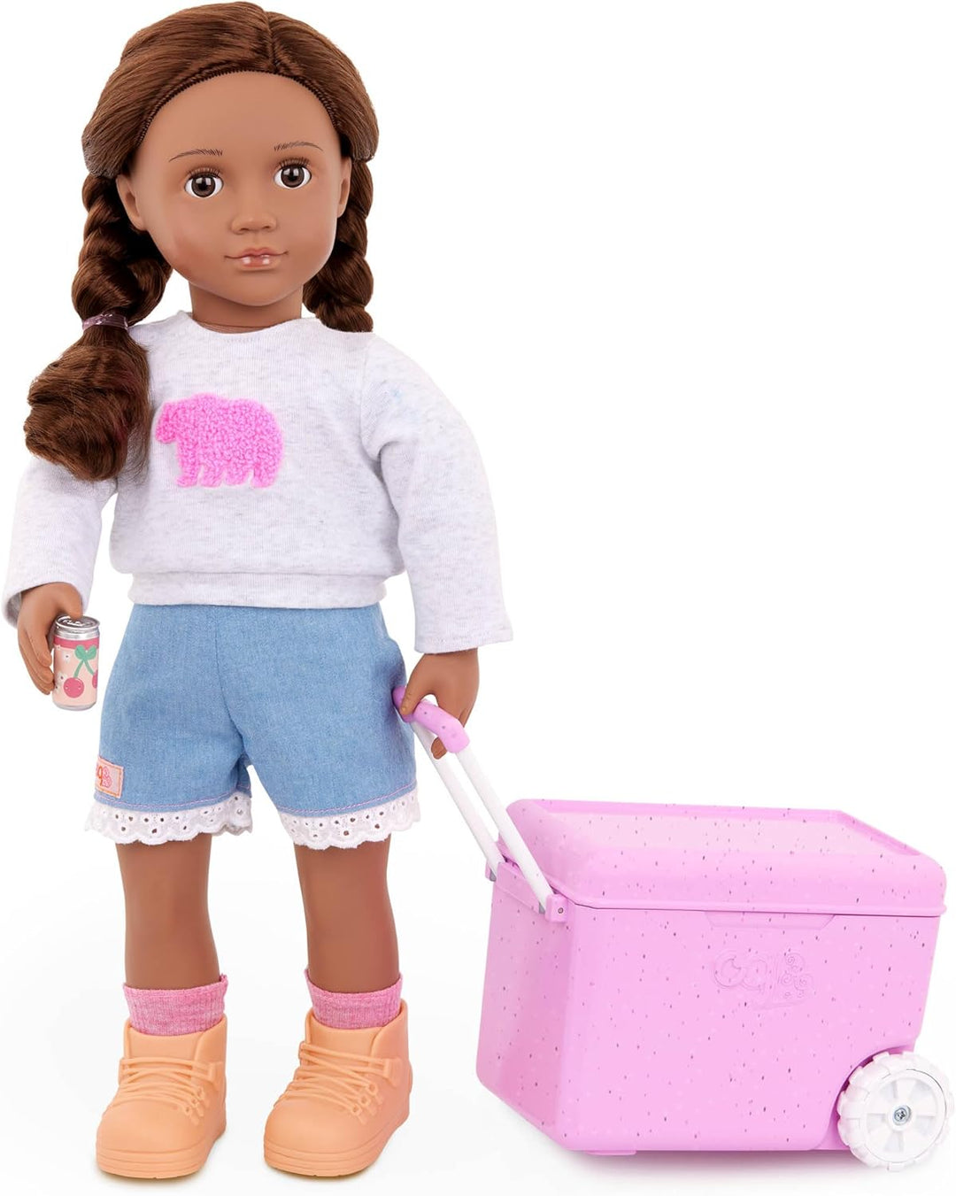 Our Generation – OG Camping Kühlbox – 46 cm Puppe Zubehör – Rollende Kühlbox mit Rädern – Spielzeuge