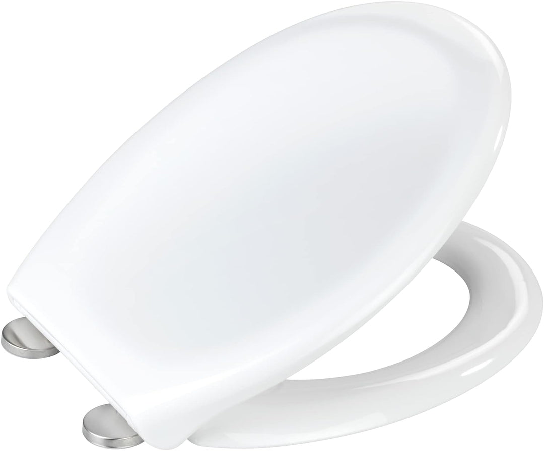 WENKO WC-Sitz Ios, stabiler Premium Thermoplast WC-Sitz in Weiss mit Easy-Close Absenkautomatik und