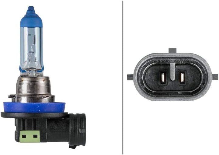 HELLA - Glühlampe - H11 - White light up to 4200 Kelvin - 12V - 55W - Sockelausführung: PGJ19-2 - Sc