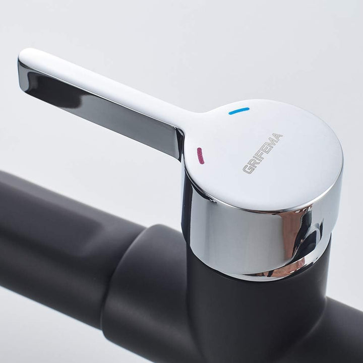 GRIFEMA DOVER-G4010B-2 | Küchenarmatur - Küche Wasserhahn mit Flexibler Auslauf, Brause mit 2 Strahl