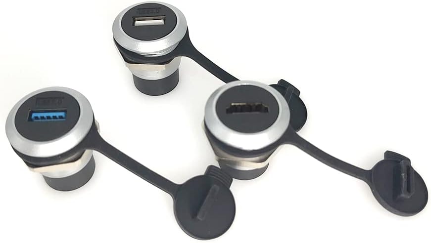 PENGLIN USB 2.0 Panel Mount Koppler 2 Stück, USB-Durchgangsanschluss, Buchse zu Buchse Bulkhead Exte