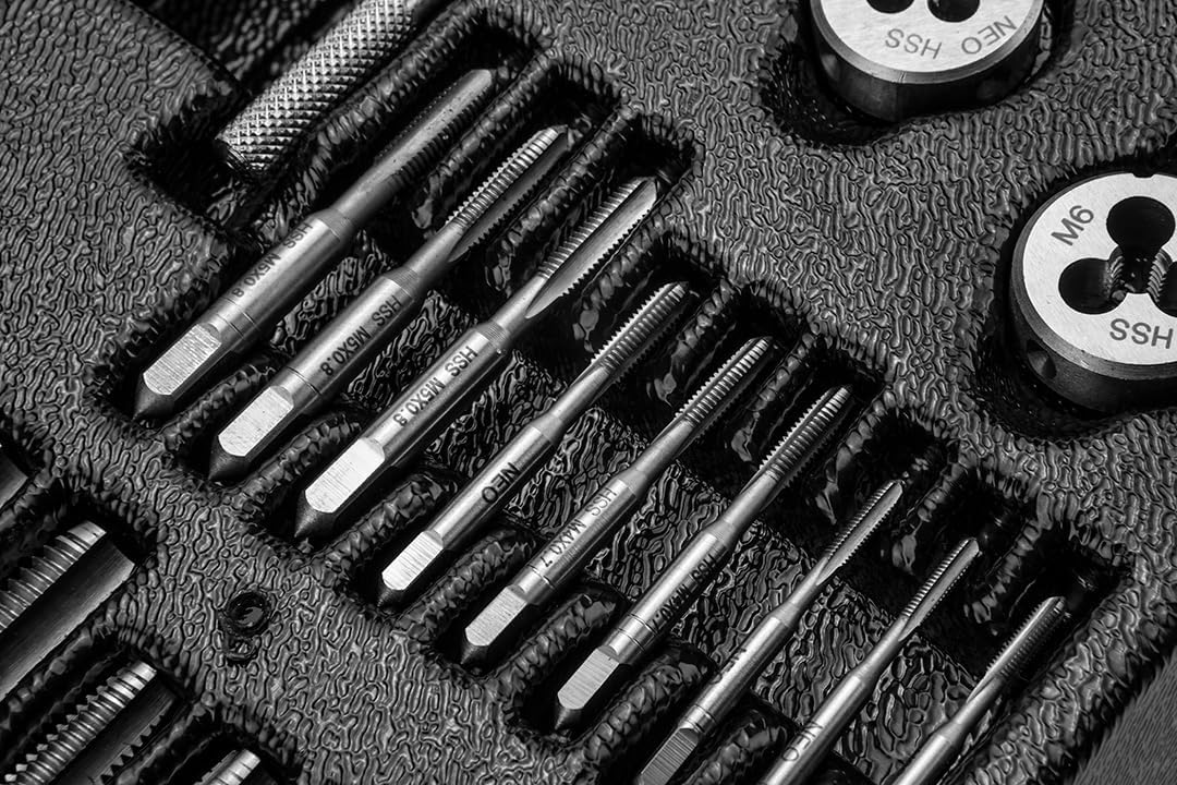 NEO TOOLS Schneideisen und Gewindebohrer, 31-er Set, 31-er Set