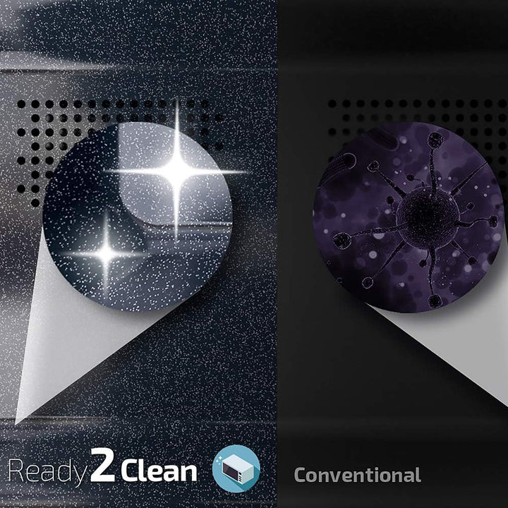 Cecotec Pro Clean 6010 Mikrowelle 700 W 23 L Ready 2 Clean Beschichtung Antihaft 3D Wave Black Silve