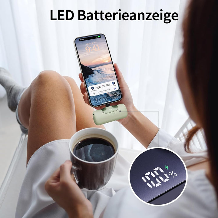 iWALK Powerbank 5500mAh Mini USB C Power Bank 22.5W Fast Charging Powerbank Klein Leicht Kompakte Ex