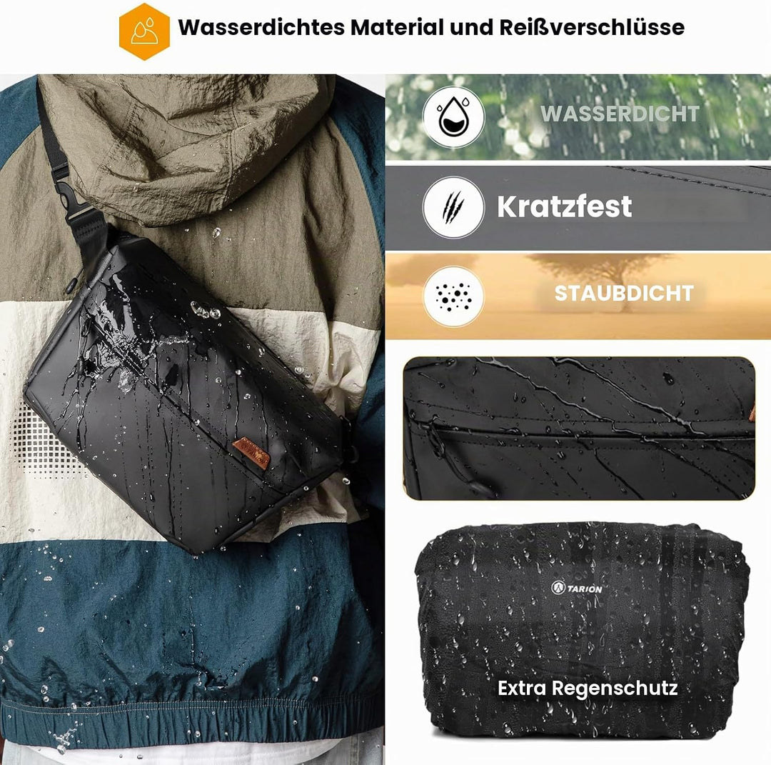 TARION Kameratasche Sling - Kamera Schultertasche Fototasche Umhängetasche DSLR SLR Tasche für Kamer