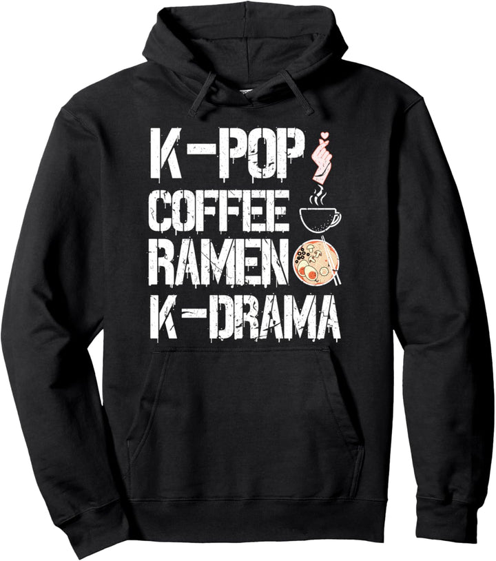 K-Pop Coffee Ramen K-Drama Korean Music Culture Pullover Hoodie