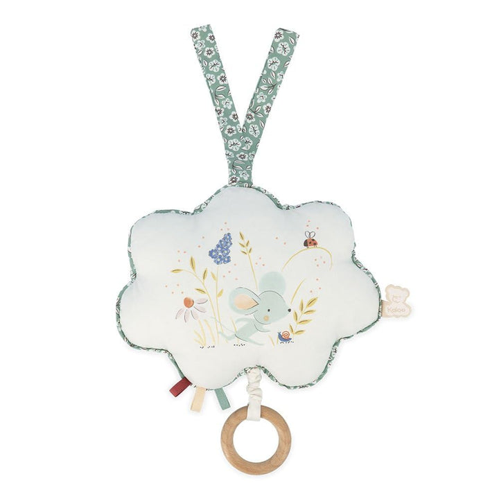 Kaloo - Petites Chansons - Spieldose aus Stoff und Holz - Musikalisches Kissen 15 cm - Kinderlied „U
