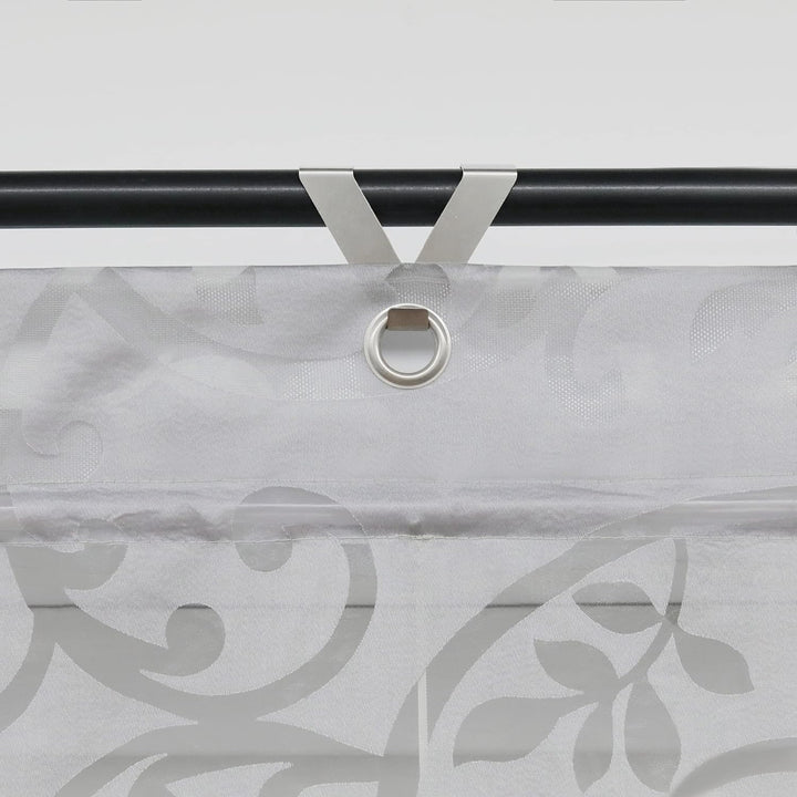 SCHOAL Raffrollo ohne Bohren Raffgardinen Ausbrenner Gardinen Transparent Ösenrollo Vorhänge mit Öse